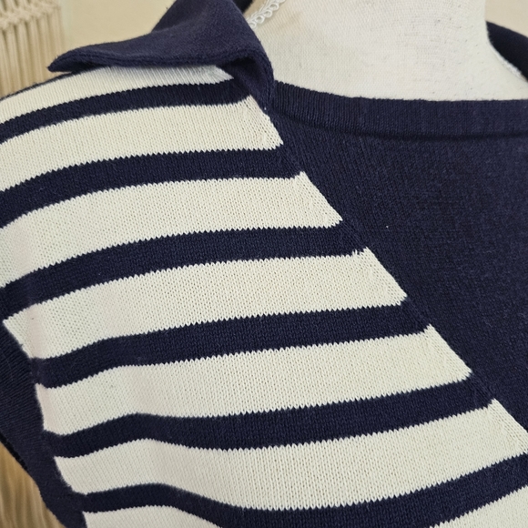 Current/Elliott Elsie Stripped Sweater Dress Navy & Ivory! Size 1. - Picture 7 of 12